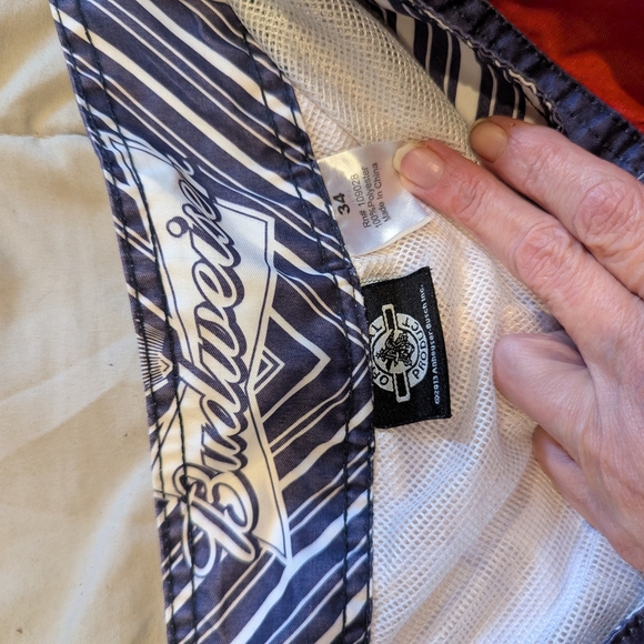 Budweiser Red and Blue Board Shorts SZ 34 - Picture 6 of 7